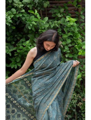 Vanaspati Print Saree with Blouse