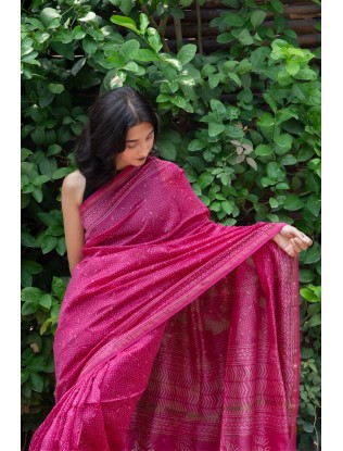 Bagru Print Saree