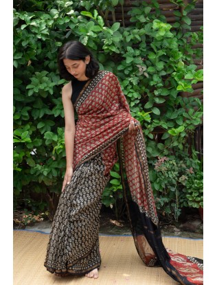 Bagru Print Saree