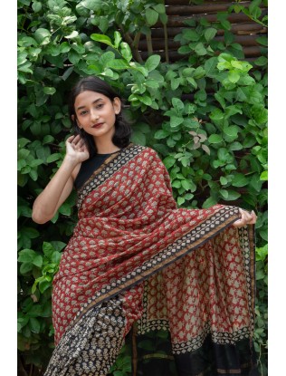 Bagru Print Saree