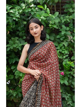 Bagru Print Saree