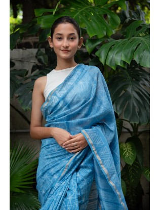 Shibori Saree with Blouse
