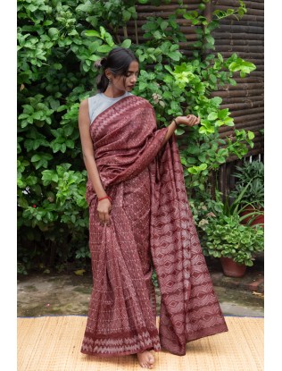 Shibori Saree with Blouse