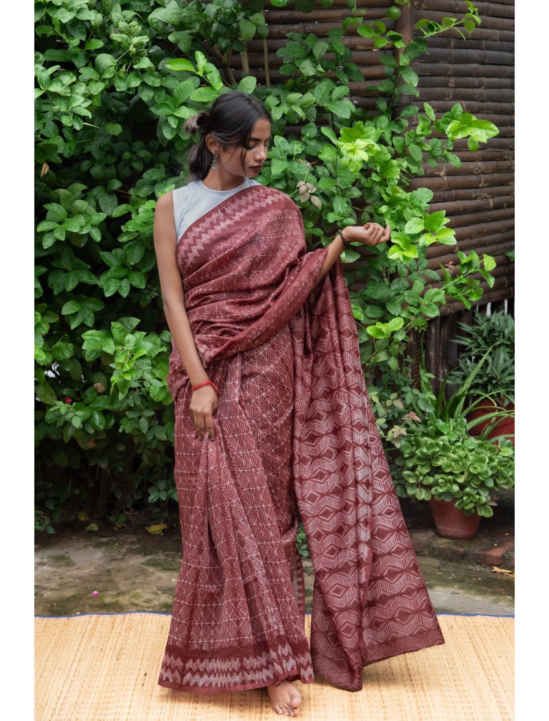 Shibori Saree with Blouse