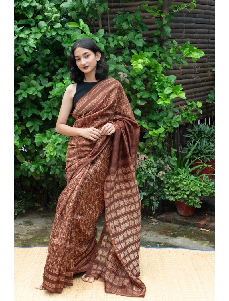 Shibori Saree with Blouse