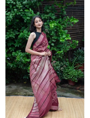 Shibori Saree with Blouse