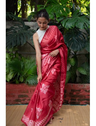 Shibori Saree with Blouse