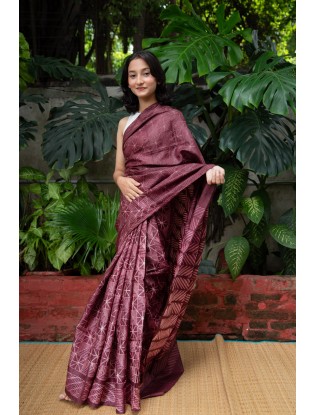 Shibori Saree with Blouse