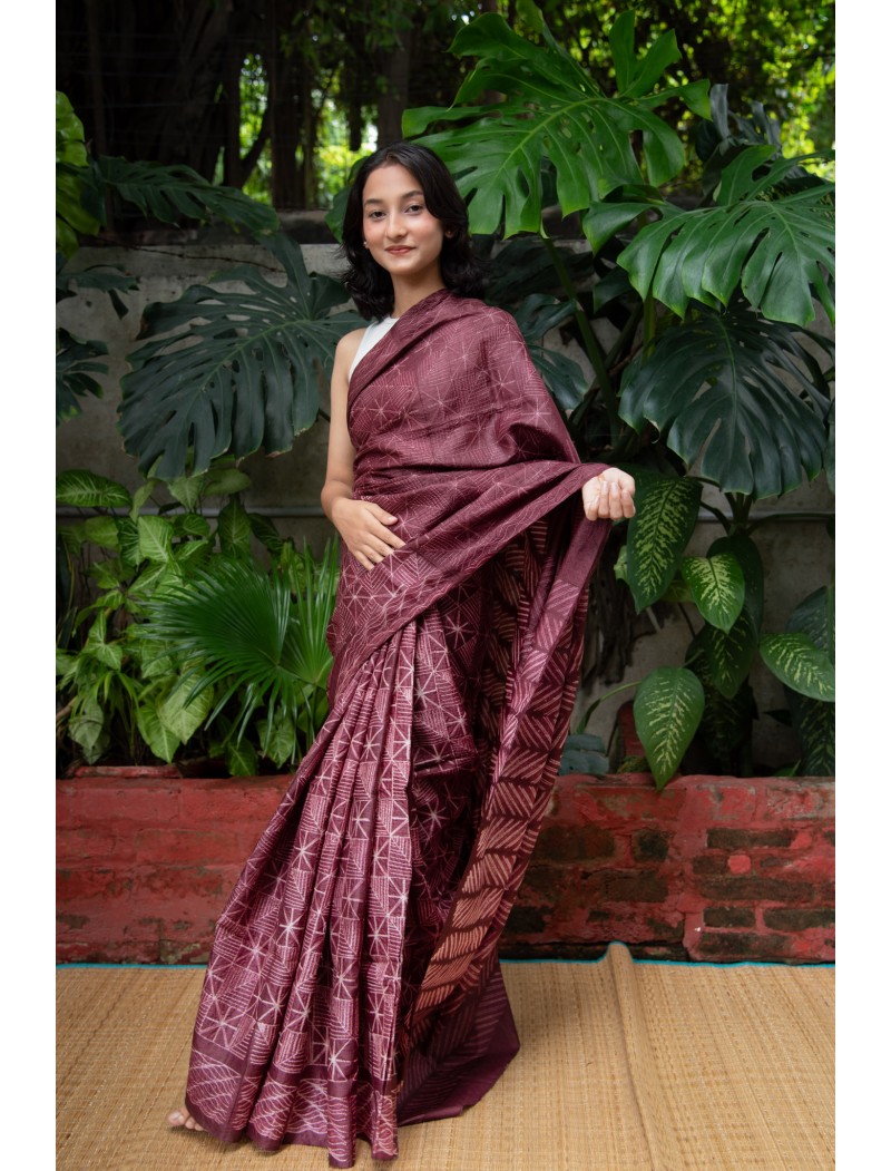 Shibori Saree with Blouse