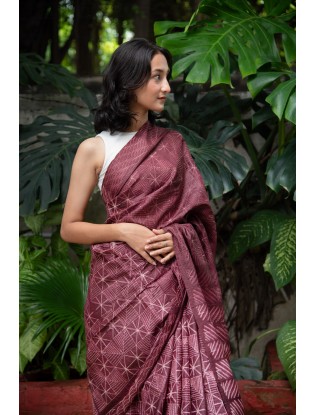 Shibori Saree with Blouse