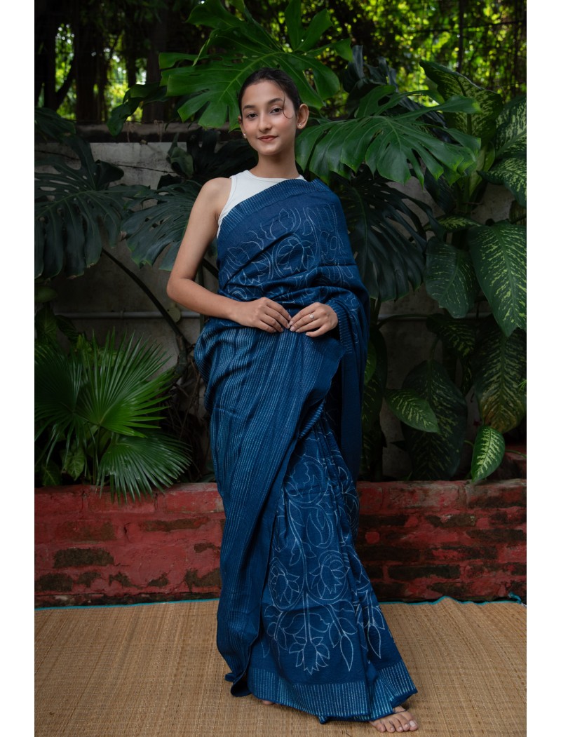 Shibori Saree with Blouse