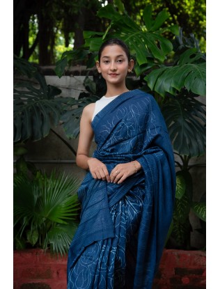 Shibori Saree with Blouse