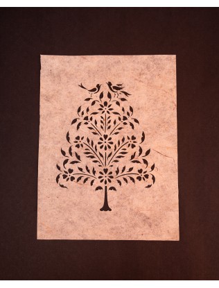 Bird and Tree Sanjhi Paper Art