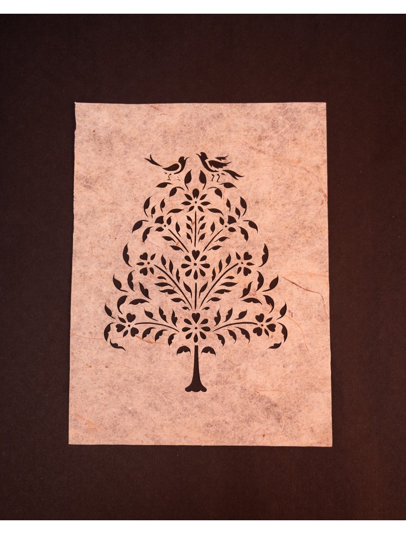 Bird and Tree Sanjhi Paper Art Bird and Tree Sanjhi Paper Art