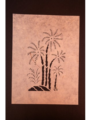 Palm Tree Sanjhi Paper Art