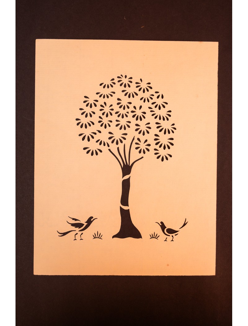 Bird and Tree Sanjhi Paper Art Bird and Tree Sanjhi Paper Art