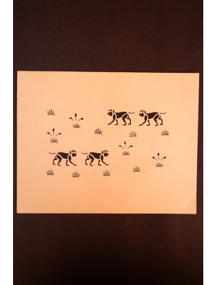 Monkey Sanjhi Paper Art