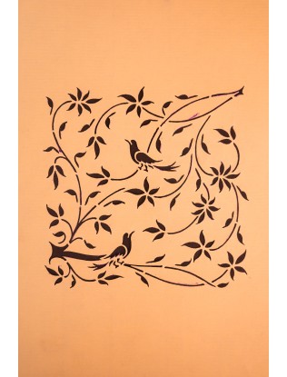 Bird and Flower Sanjhi Paper Art