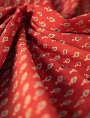 Ajrak Fabric Hand Block Printed for Daily Wear | Sanatkada