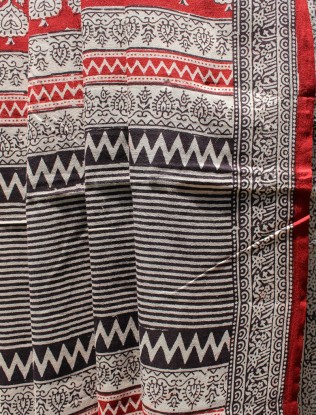 Saree, Bagh Hand Block Print from Madhya Pradesh | Sanatkada