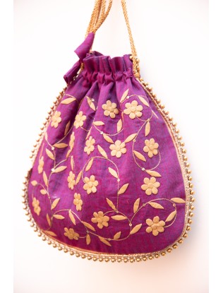 Batua with applique work