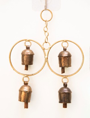 4 Bell Round Hanging Crafted in Copper - Javed A Luhar