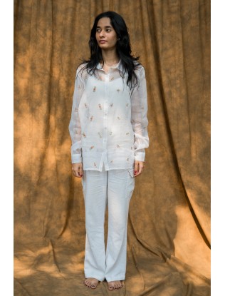 Chikankari Unisex Shirt Q/S