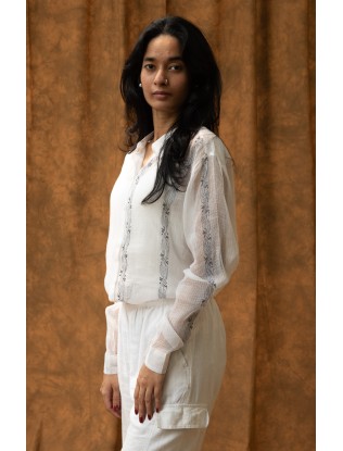 Chikankari Unisex Shirt Q/S