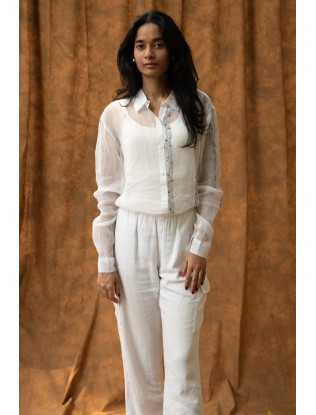 Chikankari Unisex Shirt Q/S