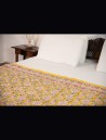 Quilt Single, Sanganeri Block Prints in Soft Cotton Elegance