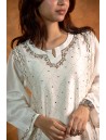 Women Long Panel Kurta with Mukaish Work Q/S
