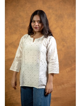 Women Top with Mukaish Work Q/S