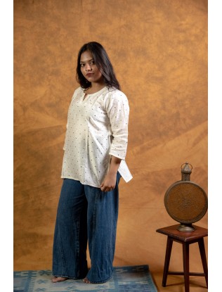 Women Top with Mukaish Work Q/S