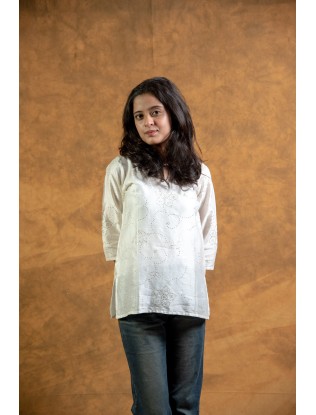 Women Top with Mukaish Work Q/S