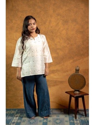 Women Top with Mukaish Work Q/S