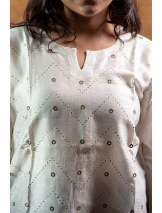Women Top with Mukaish Work Q/S