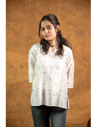 Women Top with Mukaish Work Q/S