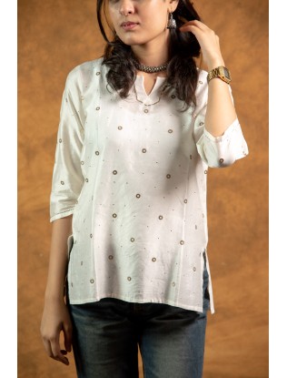 Women Top with Mukaish Work Q/S