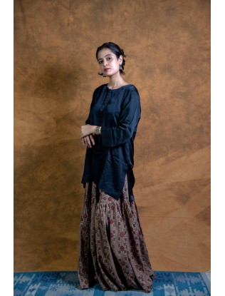 Ajrakh print Gharara