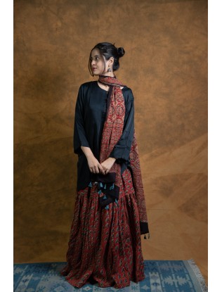 Ajrakh printed Gharara