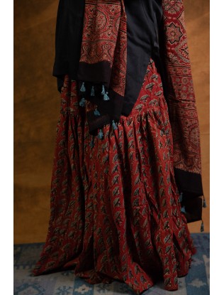 Ajrakh printed Gharara