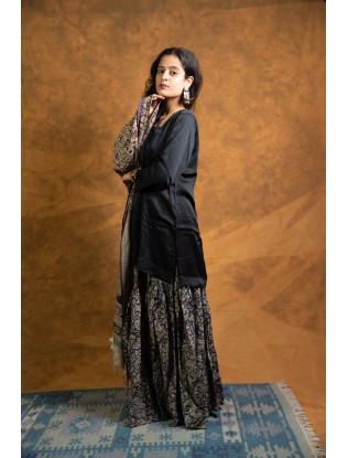 Ajrakh printed Gharara