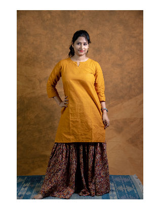 Ajrakh printed Gharara
