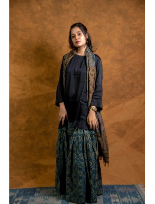 Ajrakh printed Gharara