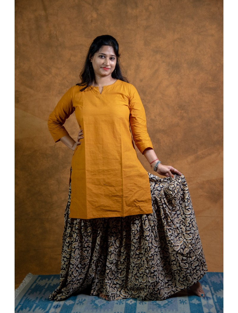 Ajrakh printed Gharara Ajrakh printed Gharara