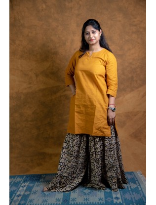 Ajrakh printed Gharara