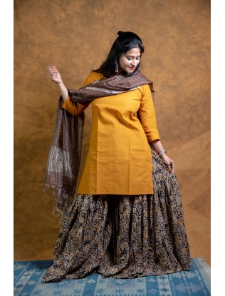 Ajrakh printed Gharara
