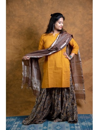 Ajrakh printed Gharara