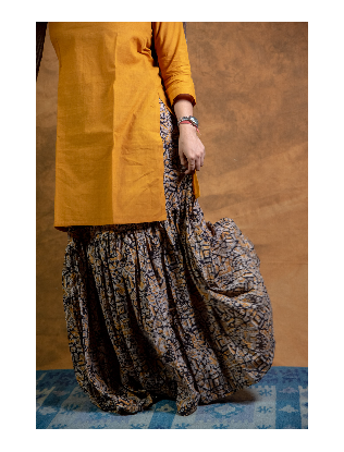 Ajrakh printed Gharara