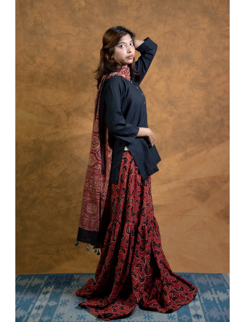 Ajrakh printed Gharara